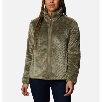 Columbia Fire Side II Sherpa Full Zip Fleece, Chamarras Grises Verdes Para Mujer | 376012-YDR